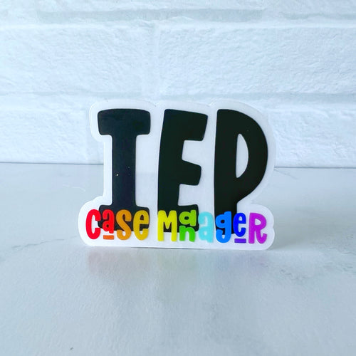 IEP Case Manager Clear Sticker