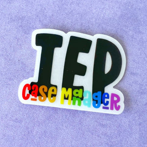 IEP Case Manager Clear Sticker