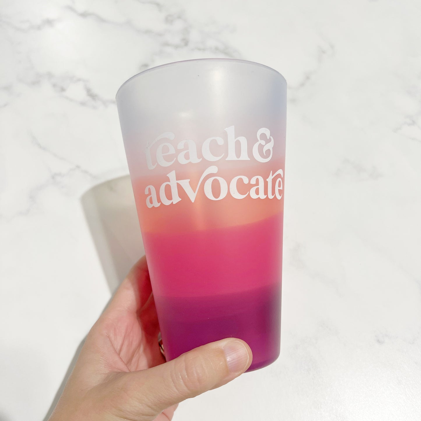 Teach&Advocate Custom Silipint 16oz. Cup