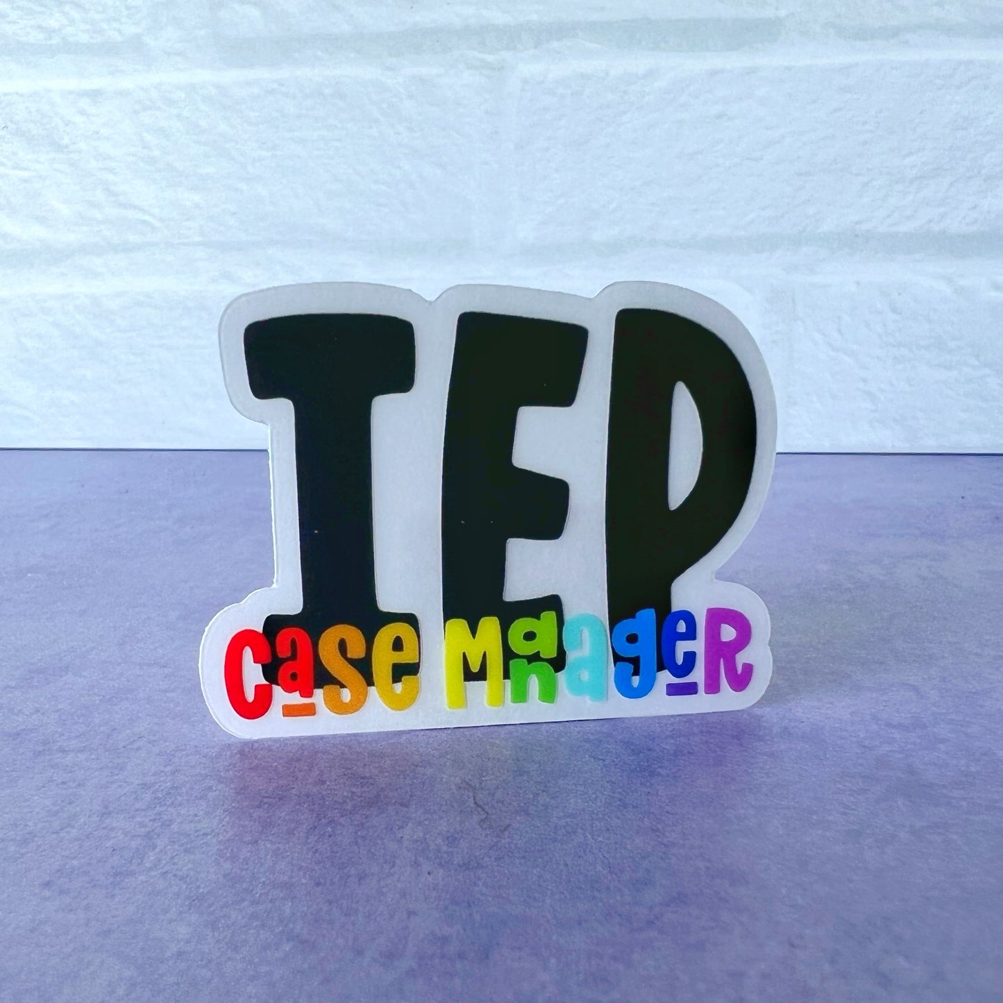 IEP Case Manager Clear Sticker