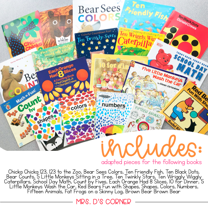 Math Adapted Piece Book Set [20 book set!] | Math Adapted Books