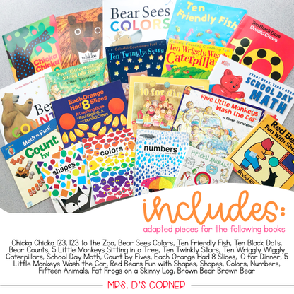 Math Adapted Piece Book Set [20 book set!] | Math Adapted Books