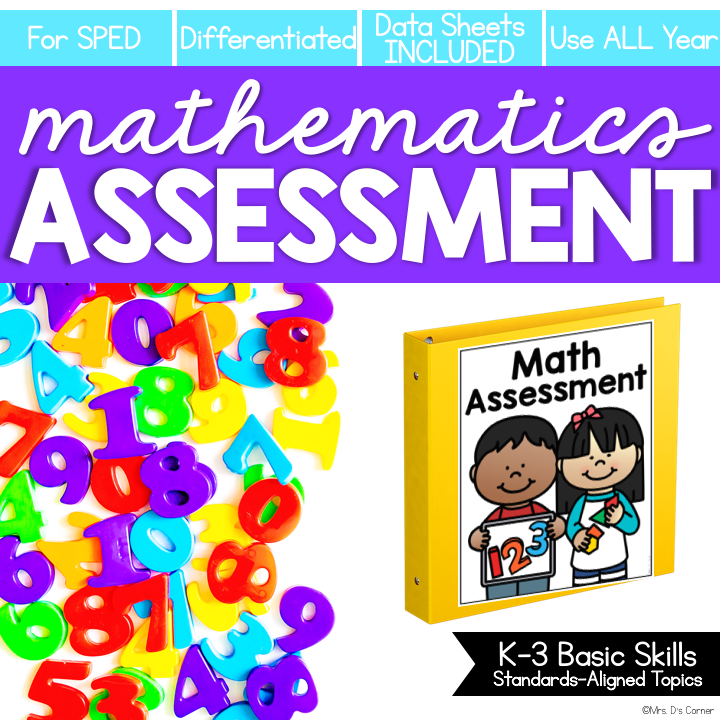 Math Assessment for K-3 Basic Skills (for Special Education) – mrsdsshop