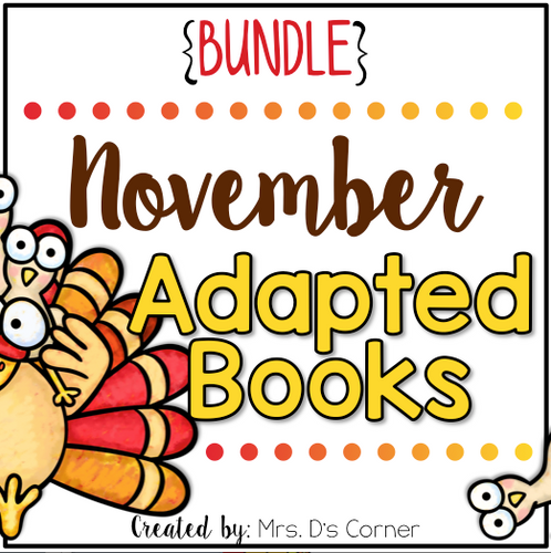 November Adapted Books [Level 1 and Level 2] Digital + Printable Adapted Books