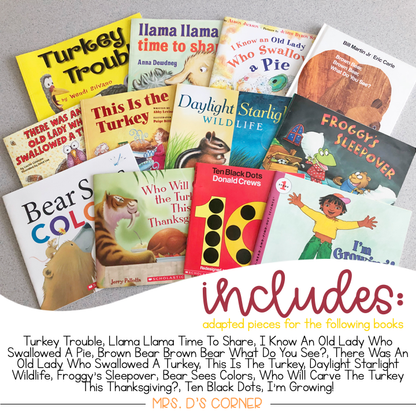 November Adapted Piece Book Set [12 book sets included!]