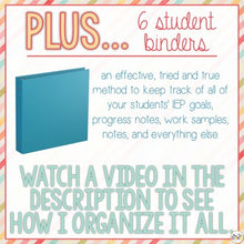 Load image into Gallery viewer, The Ultimate Special Education Binder [editable] IEP Binder