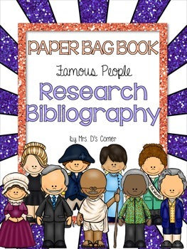 Paper Bag Book Research Biography - Famous People