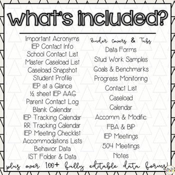 The Ultimate Special Education Binder | Black and White [editable] IEP Binder