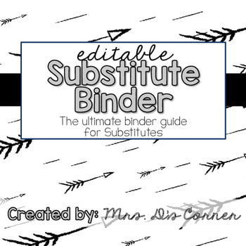 Editable Substitute Binder { Modern Black White } The Ultimate Sub Binder Guide