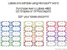 Load image into Gallery viewer, Glitter Bursts Editable Classroom Labels 2x4 { Avery Label 8163 }