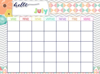 Printable Calendar { Tribal Herringbone }