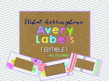 Load image into Gallery viewer, Tribal Herringbone Editable Classroom Labels 2x4 { Avery Label 8163 }
