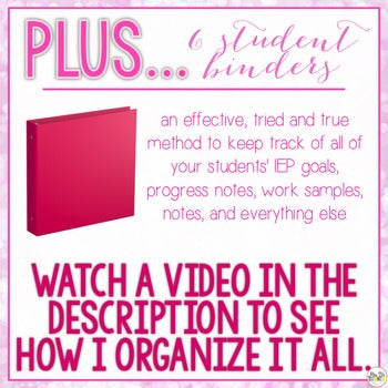 The Ultimate Special Education Binder | Pink Bokeh [editable] IEP Binder