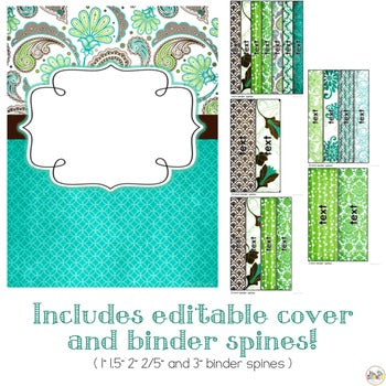 Substitute Binder { Teal Mosaic } Ultimate Sub Tub Binder Guide