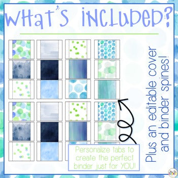 The Ultimate Special Education Binder | Blue Watercolor [editable] IEP Binder