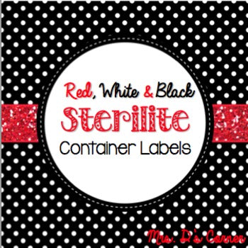 Sterilite Container Templates { Red White and Black Theme }
