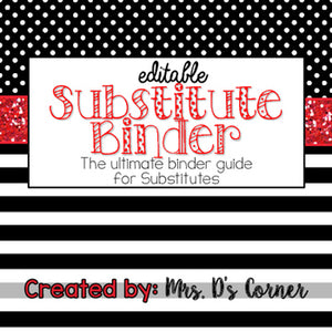 Editable Substitute Binder { Red White Black } The Ultimate Sub Binder Guide