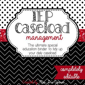 The Ultimate Special Education Binder | Black White Red {editable} IEP Binder