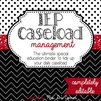 The Ultimate Special Education Binder | Black White Red {editable} IEP ...