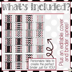 The Ultimate Special Education Binder | Black White Red {editable} IEP Binder