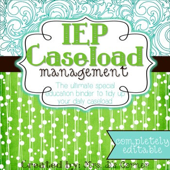 The Ultimate Special Education Binder|- Teal Mosaic [editable] IEP Binder