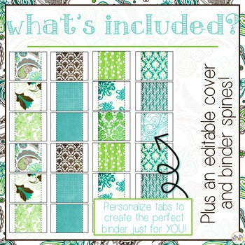 The Ultimate Special Education Binder|- Teal Mosaic [editable] IEP Binder