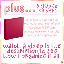 Load image into Gallery viewer, The Ultimate Special Education Binder | Pink Watercolor [editable] IEP Binder