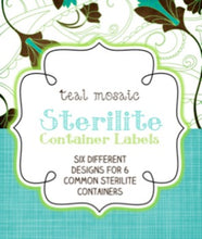 Load image into Gallery viewer, Sterilite Container Templates { Teal Mosaic }