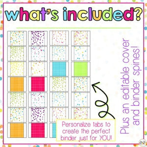 The Ultimate Special Education Binder | Confetti Brights [editable] IEP Binder