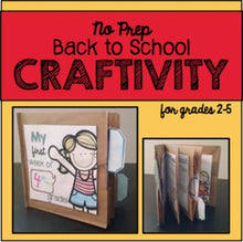 Load image into Gallery viewer, No Prep Back to School Craftivity