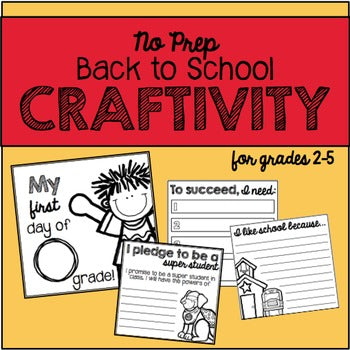 No Prep Back to School Craftivity