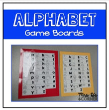Load image into Gallery viewer, Alphabet Game Boards | Alphabet File Folder Game