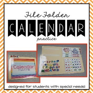Calendar Practice File Folder Game | for Special Education
