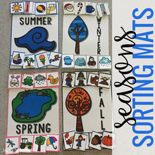 Load image into Gallery viewer, Seasons Sorting Mats [4 mats!] for Students with Special Needs