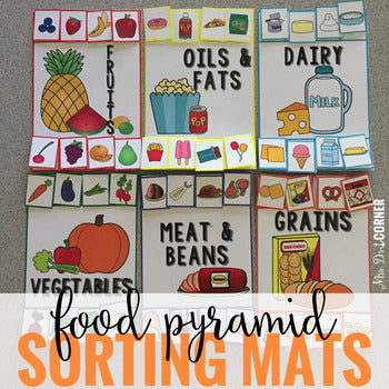 Food Pyramid Sorting Mats [6 mats!] for Students with Special Needs