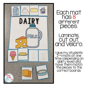 Food Pyramid Sorting Mats [6 mats!] | Food Groups Sorting Activity