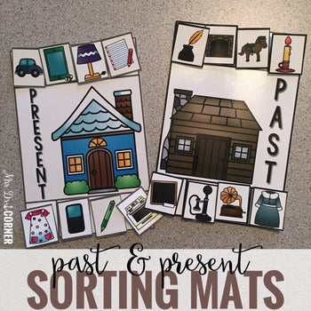 Past and Present Sorting Mats [2 mats!] for Students with Special Needs