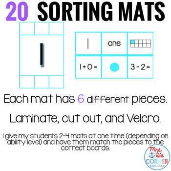 Number Sense (0-20) Sorting Mats | Counting to 20 Reader and Sorting Activity