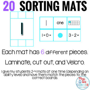 Number Sense (0-20) Sorting Mats
