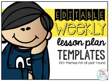 Themed Editable Weekly Lesson Plans { BONUS Holiday Calendar }