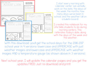 Editable Calendar Writing Workbook ( USE IT ALL YEAR! )