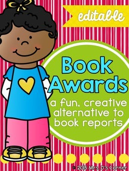 Book Awards - Book Report { Differentiated for Grades K - 3 }