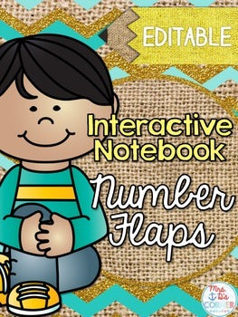 Editable Interactive Notebook NUMBERS Templates { Numbers 0 - 9 ...