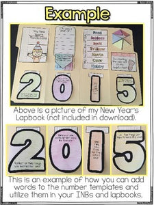 Editable Interactive Notebook NUMBERS Templates { Numbers 0 - 9 ...