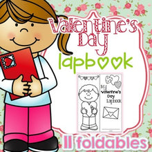 Load image into Gallery viewer, Valentine&#39;s Day Lapbook { with 11 foldables! } V-Day Research Lapbook