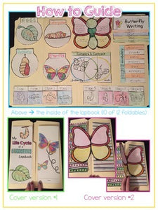 Life Cycle of a Butterfly Lapbook {with 12 foldables} Butterfly Life Cycle INB