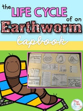 Load image into Gallery viewer, Life Cycle of an Earthworm Lapbook {with 11 foldables} Worm Life Cycle INB