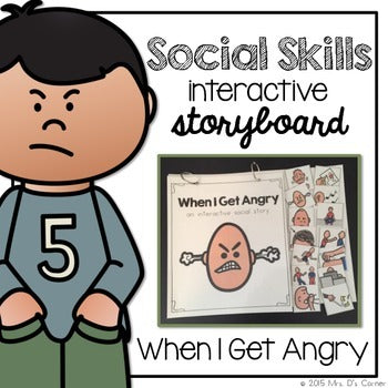 When I'm Angry - Story Interactive Storyboard { for Autism } – mrsdsshop