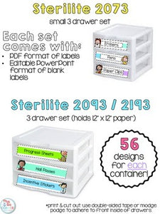 Editable Melonheadz Teacher Toolbox Labels { Over 200 labels! } Sterilite Labels