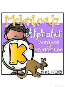 { Melonheadz Theme } Alphabet Word Wall Alphabet and Alphabet Line